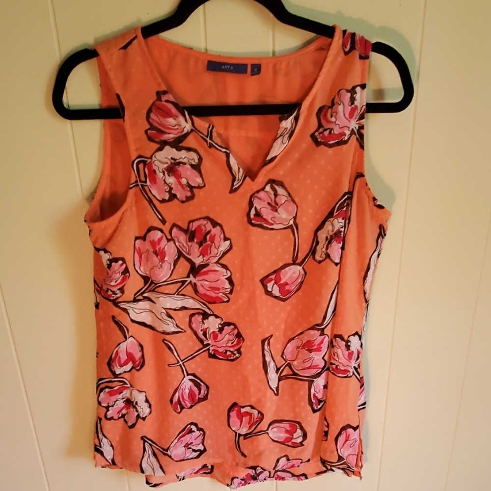 Fun Floral Sleeveless Blouse